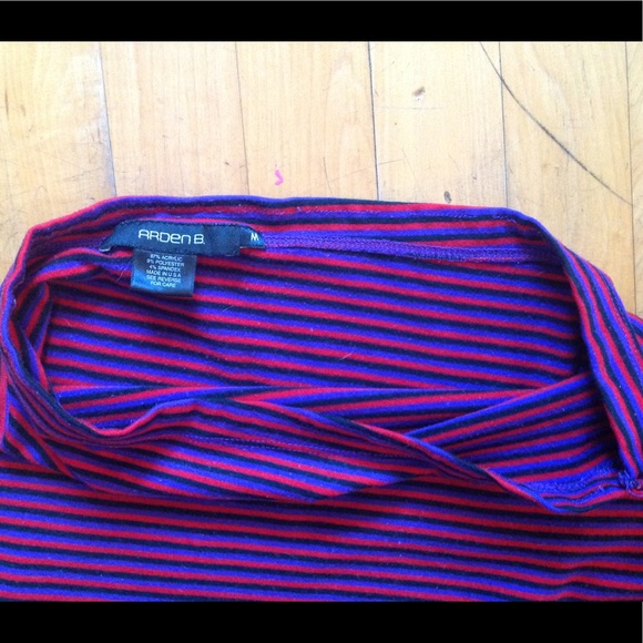 Arden B Striped Acrylic Multi-Color Skirt Size Med - Picture 6 of 9